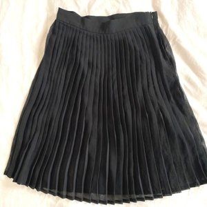American apparel black pleated chiffon skirt
